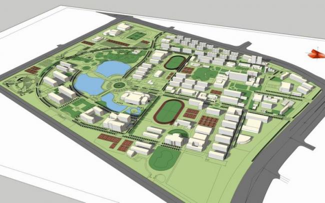 Sketchup Planning Model | Multi story School Campus Planning, Modern Style