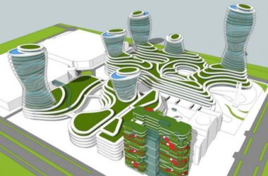 Sketchup Planning Model | High rise Residential Office, Irregular Concept Building, Modern Style-BIM WORLD