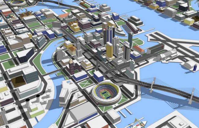 Sketchup Planning Model | Multi story Mixed City Planning Blocks, Modern Style