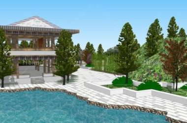 Sketchup Planning Model | Chinese Garden Park Planning, Chinese Style-BIM WORLD
