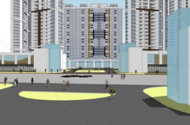 Sketchup Planning Model | High rise Residential Community Planning, Modern Style-BIM WORLD
