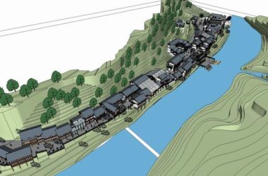 Sketchup Planning Model | Ancient Town Renovation, Multi story, Chinese Classical Style-BIM WORLD