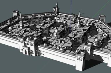Sketchup Planning Model | Arab Urban Planning, Classical Arabic Style-BIM WORLD