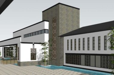 Sketchup Villa Model | Villa, Courtyard, Landscape, Mountain, Water Landscape, New Chinese Style-BIM WORLD