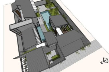 Sketchup Villa Model | Su Bo style Villa Courtyard, New Chinese Style-BIM WORLD