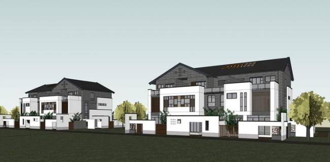 Sketchup Villa Model | Stacked Villa, Residential, Antique, Chinese Style