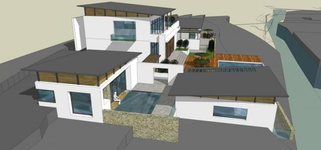 Sketchup Villa Model | Solo Villa, Modern Style