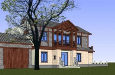Sketchup Villa Model | Solo Villa, Residential Building, Multi story, Chinese Style-BIM WORLD