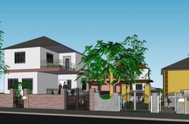 Sketchup Villa Model | Residential Building, Solo Villa, American Style, Sloping Roof, Courtyard Villa-BIM WORLD
