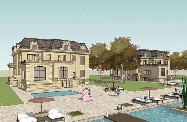 Sketchup Villa Model | Solo Villa, European, Classical Style