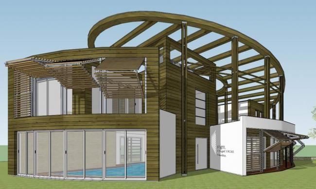 Modern SketchUp Villa Models: Solo, Oval, and Flat Designs