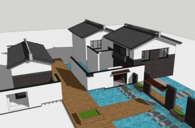 SketchUp Model of a Chinese-Style Solo Villa-BIM WORLD
