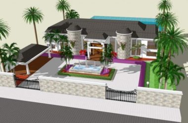 French-Style Single Family Villa Model in SketchUp-BIM WORLD