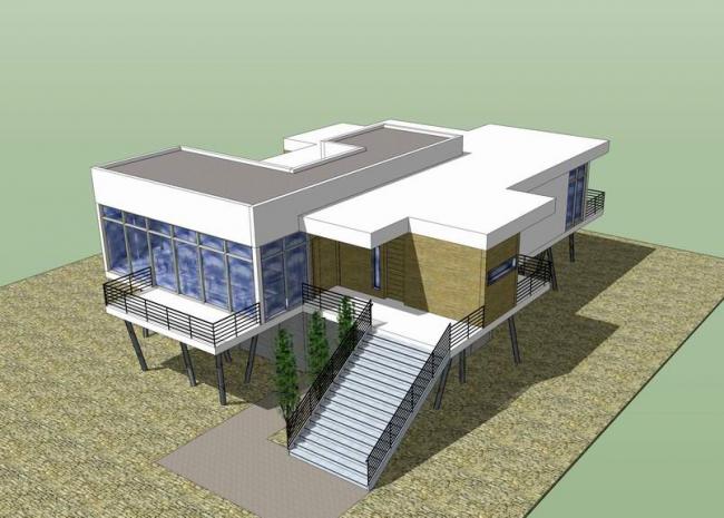 Modern Solo Villa Design | SketchUp Model Showcase