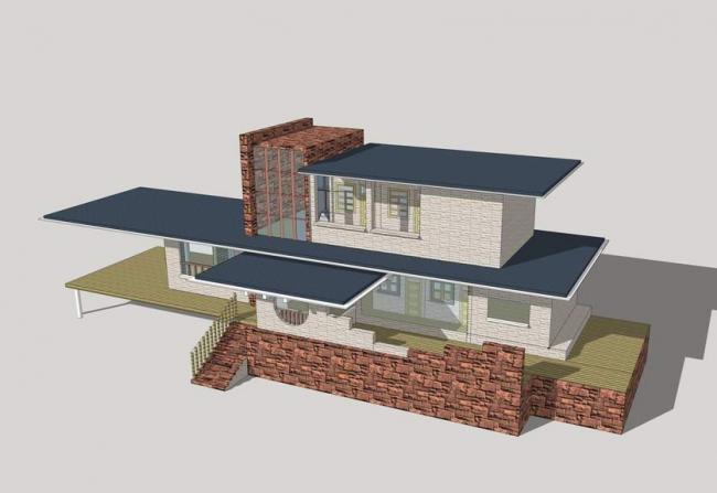 Modern Solo Villa Design | SketchUp 3D Model