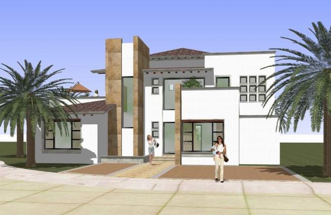 Solo Spanish Mediterranean Villa Model in SketchUp | Classic Design