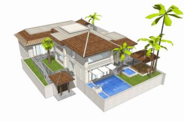SketchUp Villa Model: European, Spanish, and Mediterranean Solo Villa Design-BIM WORLD