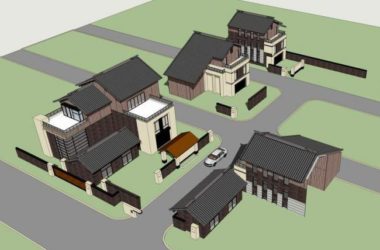 SketchUp Villa Model: Solo Villa in Modern Chinese Han Tang Style-BIM WORLD
