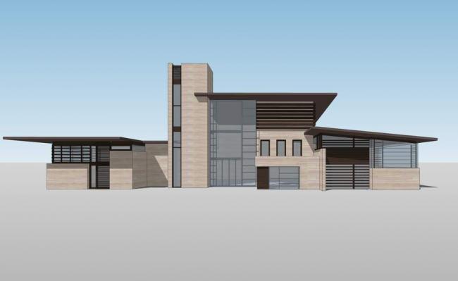 SketchUp Villa Model: Solo Villa and Clubhouse in Modern Asian Style