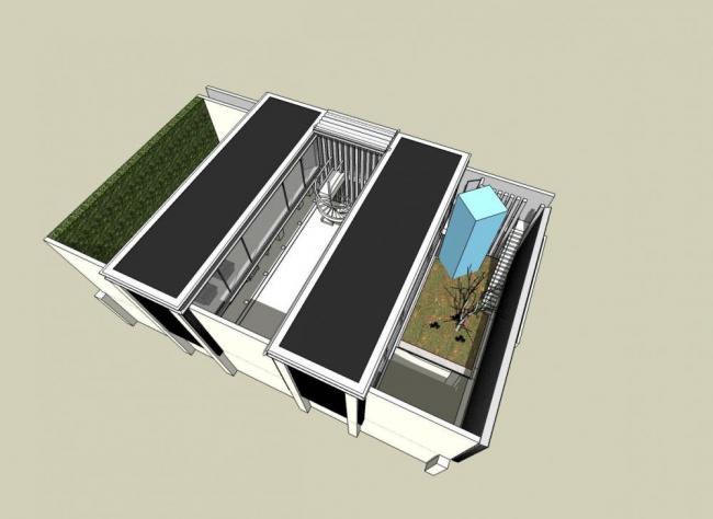 Modern Multi-Story Villa SketchUp Model with Interior Design for Living Room and Bedroom