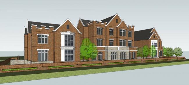 SketchUp Villa Models: Multi-Story Detached and Duplex English-Style Homes with Sloping Roofs