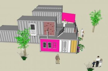 Modern Multi-Story Container Villa Model in SketchUp-BIM WORLD
