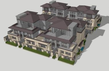 SketchUp Villa Models: CITIC Taifu Double Split and Row Villas in Modern Chinese Style-BIM WORLD