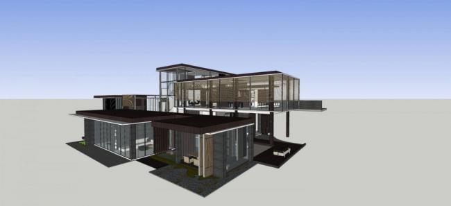 SketchUp Villa Model | Modern Solo Villa in New Chinese Style