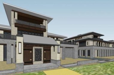 SketchUp Lake Villa Cluster | Chinese-Style Multi-Story Single-Family Homes-BIM WORLD