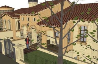 SketchUp Villa Model: Two-Story Twin Tuscan-Style Classical Residence-BIM WORLD