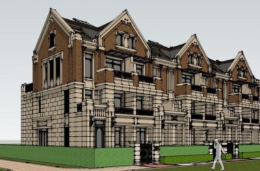 Classical Multi-Story Garden Villa SketchUp Model-BIM WORLD