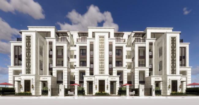 SketchUp Villa Model: French-Style Multi-Story Garden Townhouse with Classic Design
