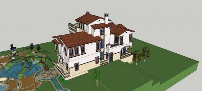 SketchUp Villa Models: Stacked, Solo, Spanish, and Classical Styles