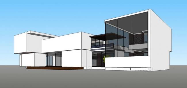 Modern Solo Villa Design in SketchUp Model