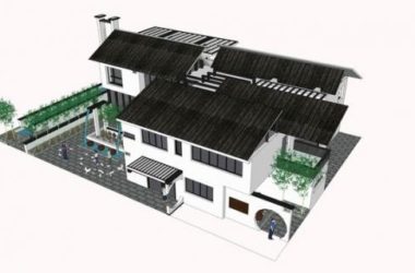 Villa Design in SketchUp: New Chinese Style Residential and Landscape Modeling-BIM WORLD