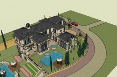 European Classical Style Solo Villa SketchUp Model-BIM WORLD