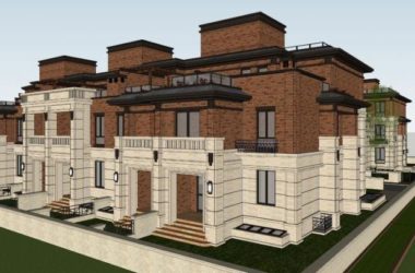 European-Style Multi-Row Villa Model in SketchUp: Classic Design-BIM WORLD