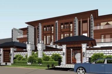 SketchUp Villa Model | Chinese-Inspired Row Villa Design-BIM WORLD