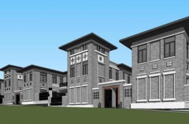 SketchUp Villa Model: Republican-Era Courtyard with Chinese Architectural Style-BIM WORLD
