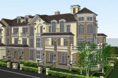 SketchUp Villa Models: Five-Piece Villas, Townhouses, and Stacked Villas in North American and European Classical Styles-BIM WORLD