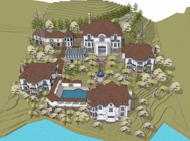 European Classical Style Solo Villa SketchUp Model