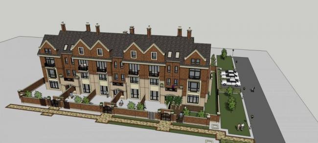 Classical British Row Villa Model in SketchUp