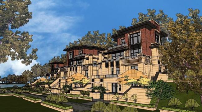 Western-Style European Duplex Villa Model in SketchUp