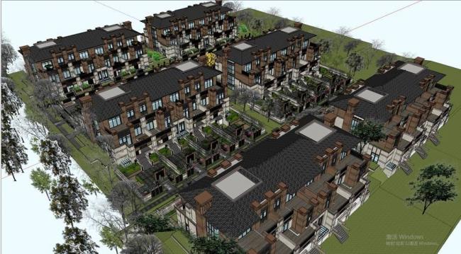 Classical Style Villa and Townhouse Models in SketchUp
