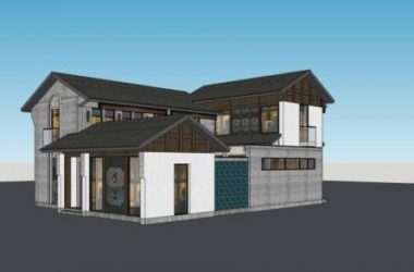 SketchUp Villa Model | Traditional Chinese Solo Villa Design-BIM WORLD