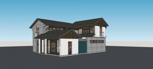 SketchUp Villa Model | Traditional Chinese Solo Villa Design