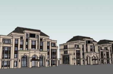 Stacked European Classical Style Villa Model in SketchUp-BIM WORLD
