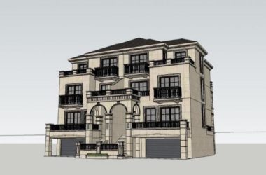 SketchUp Twin Villa Model | European Classical Design with Dahua Xixi Flair-BIM WORLD