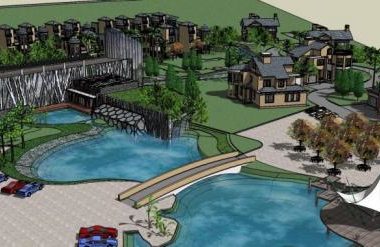 SketchUp Villa Model: European Classical Style Villa and Clubhouse Planning-BIM WORLD