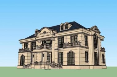 French Classical Style Solo Villa Model in SketchUp-BIM WORLD